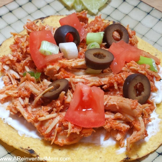 Chicken Tinga Tostada | A Reinvented Mom