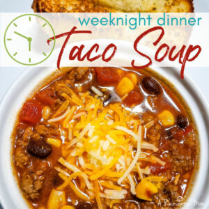 Easy Taco Soup feature pic | A Reinvented Mom #easytacosoup