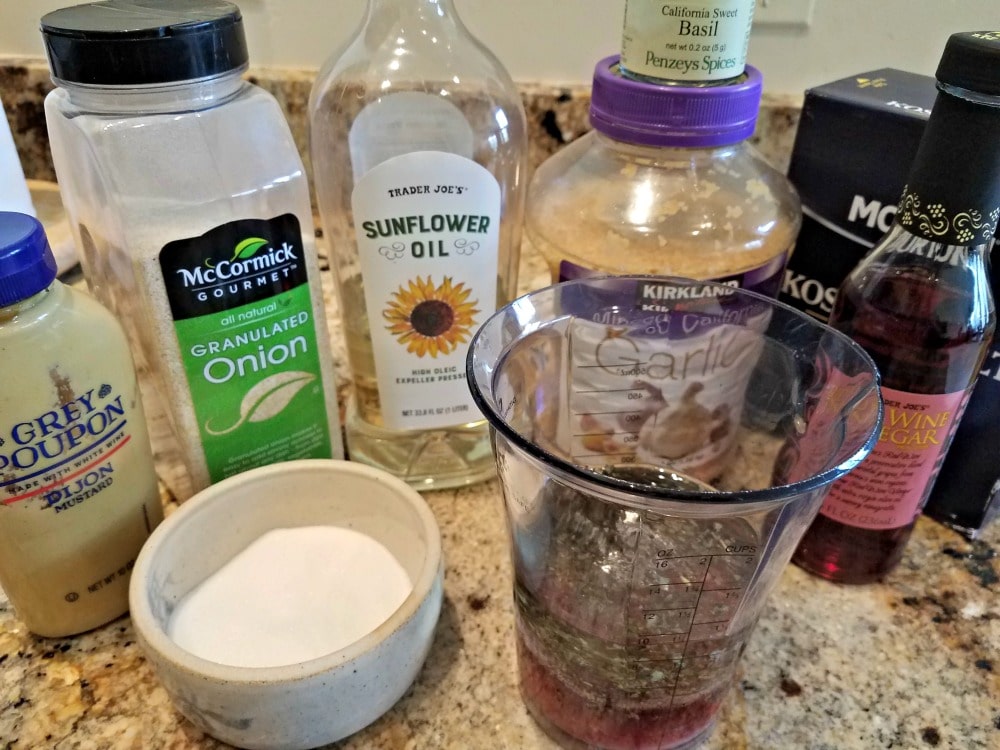 Ingredients to make Favorite Pasta Salad dressing recipe.