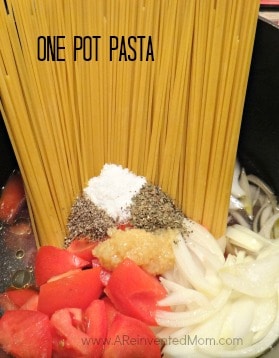 One Pot Pasta A Reinvented Mom