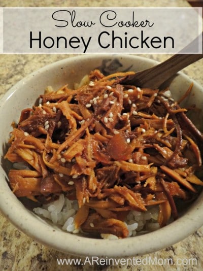Slow Cooker Honey Chicken | A Reinvented Mom