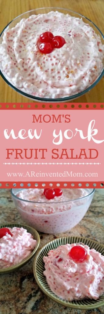 Equal parts sweet & savory, this side dish pairs well with any meal. Mom's Creamy New York Fruit Salad - A Reinvented Mom