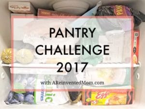 Pantry Challenge 2017 with Free Printable - Save a little coin and reduce waste by using food from your pantry, refrigerator & freezer. www.AReinventedMom.com