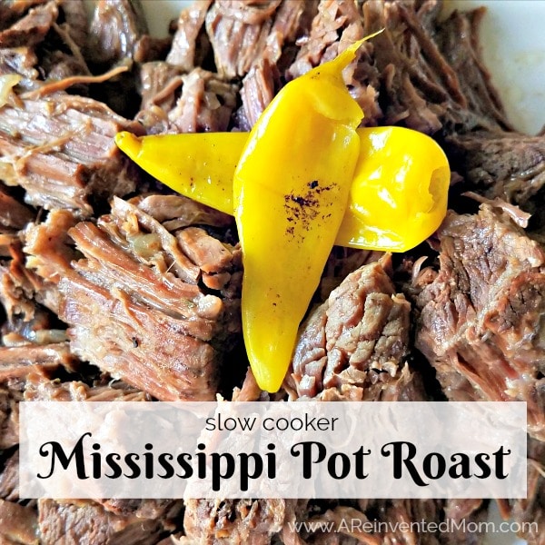 BEST roast ever!! Slow Cooker Mississippi Pot Roast | www.AReinventedMom.com