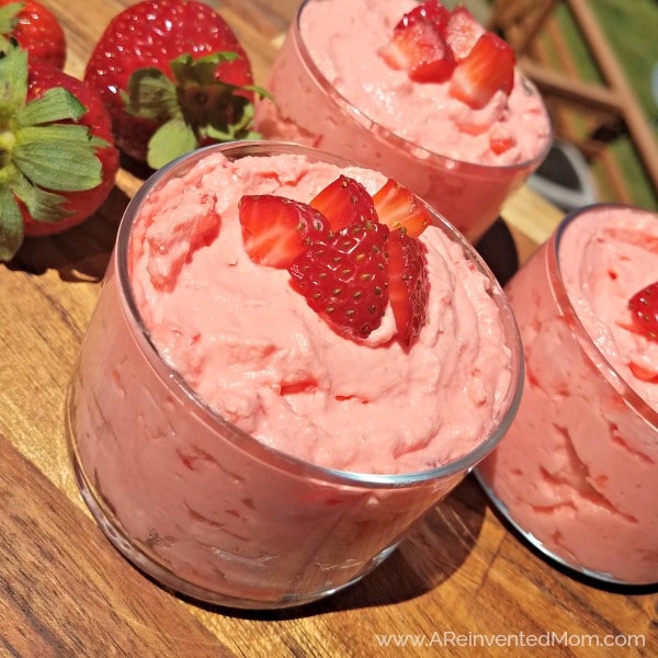 Sweet strawberries paired with a creamy base - Strawberries & Cream Salad.