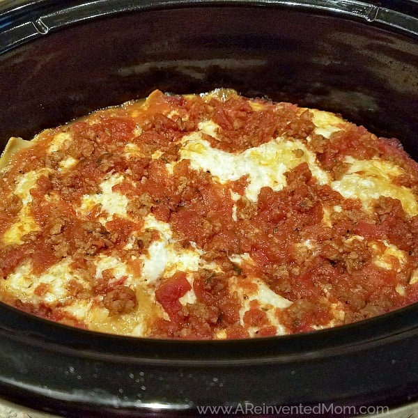 Easy Slow Cooker Lasagna | A Reinvented Mom