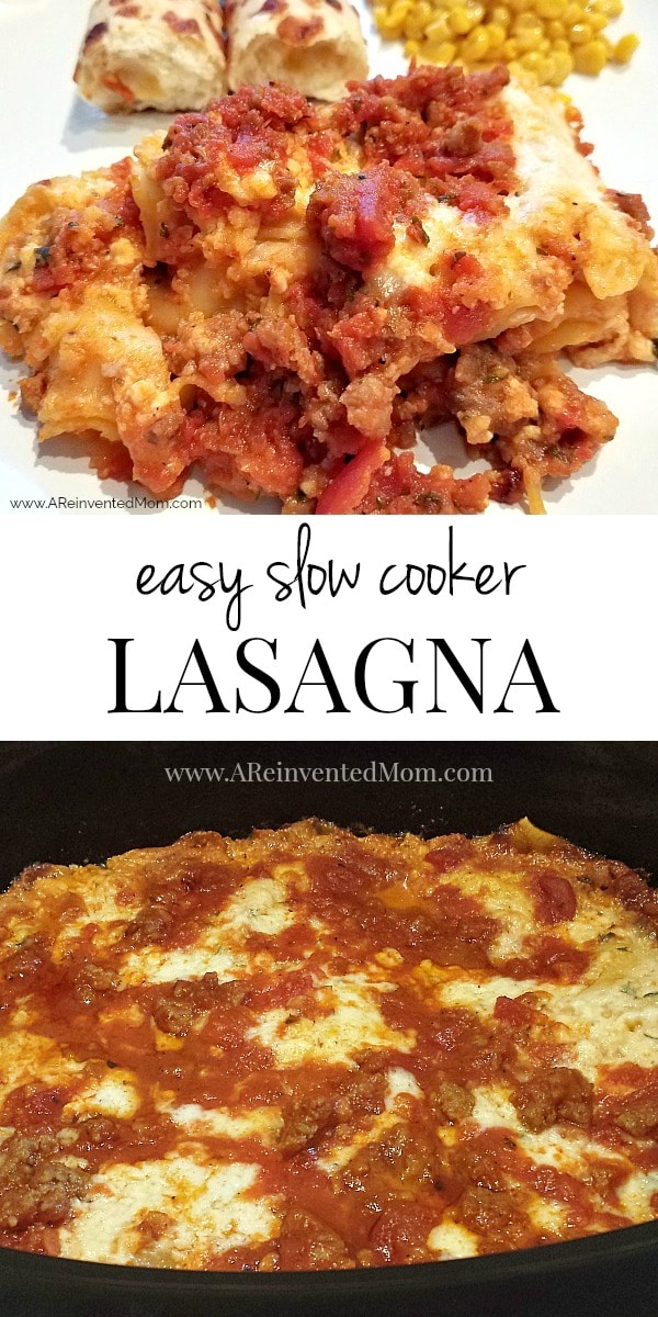 Easy Slow Cooker Lasagna is packed with flavor & destined to become a family favorite meal.