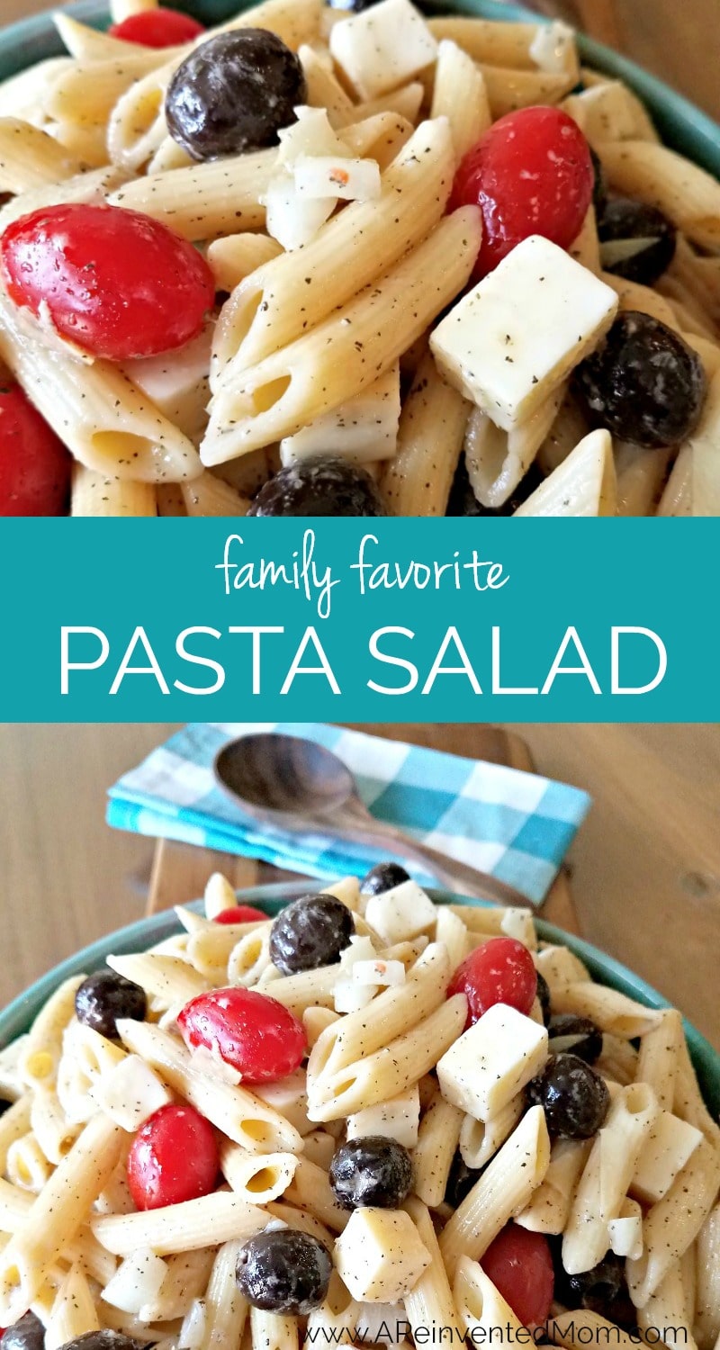 Packed with veggies, toppings & a flavorful vinaigrette, Favorite Pasta Salad is my “go-to” pasta salad recipe for cookouts, potlucks and family dinners.