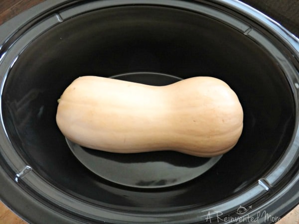 How To Prepare Whole Butternut Squash In The Slow Cooker | A Reinvented Mom