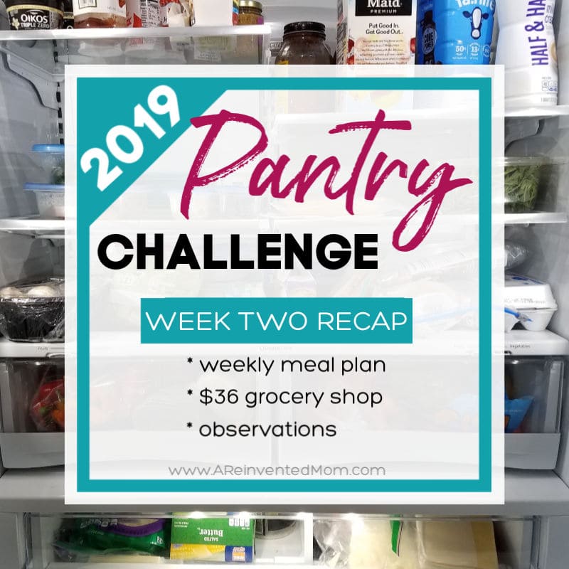 Pantry Challenge 2019 Week 2 Recap Feature | A Reinvented Mom #pantrychallenge