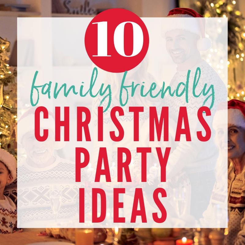 Family celebrating Christmas party ideas | A Reinvented Mom