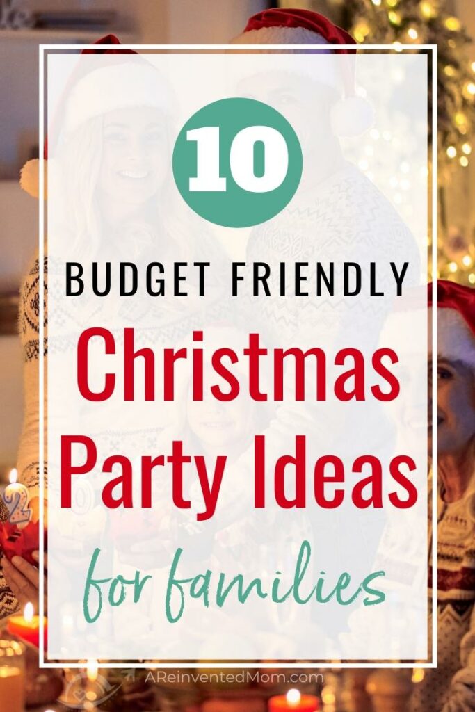 Family celebrating Christmas with fun party ideas | A Reinvented Mom 