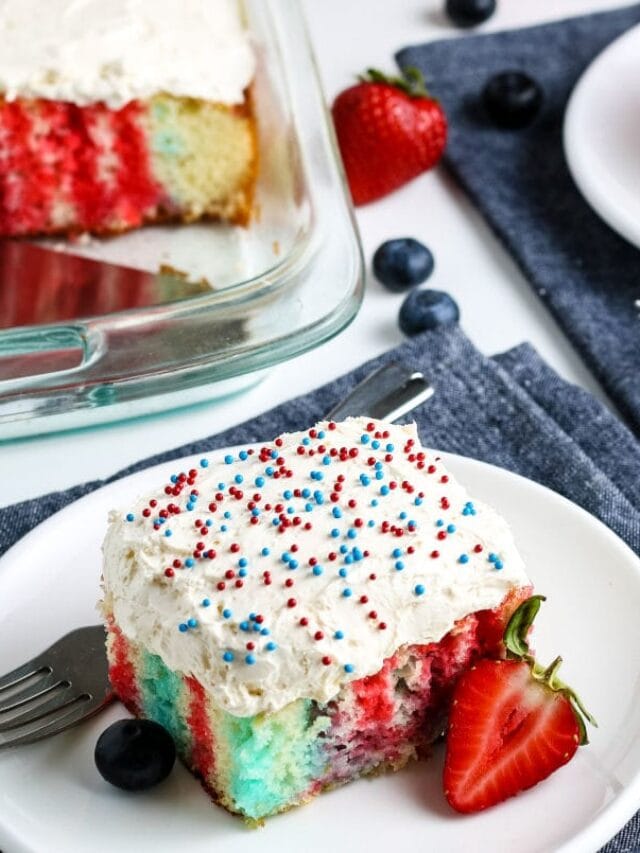 Red White & Blue Poke Cake Story