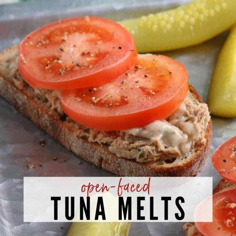 Open Faced Tuna Melts {Broiled or Baked)