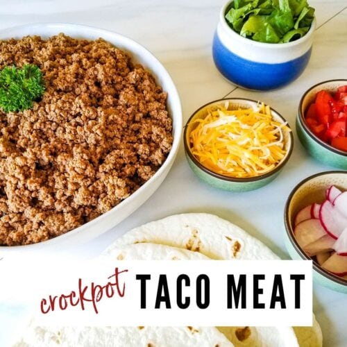 3-Ingredient Crock Pot Ground Beef (Crock Pot Taco Meat)