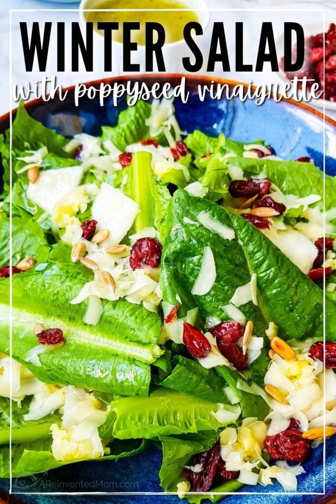 dinner salad tossed in a lemon poppyseed dressing that is homemade