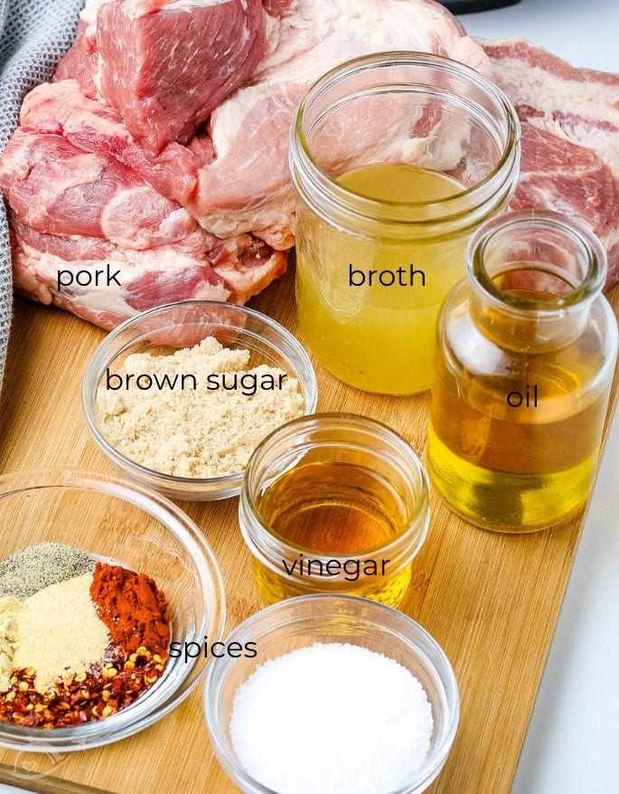 ingredients for pressure cooker pulled pork