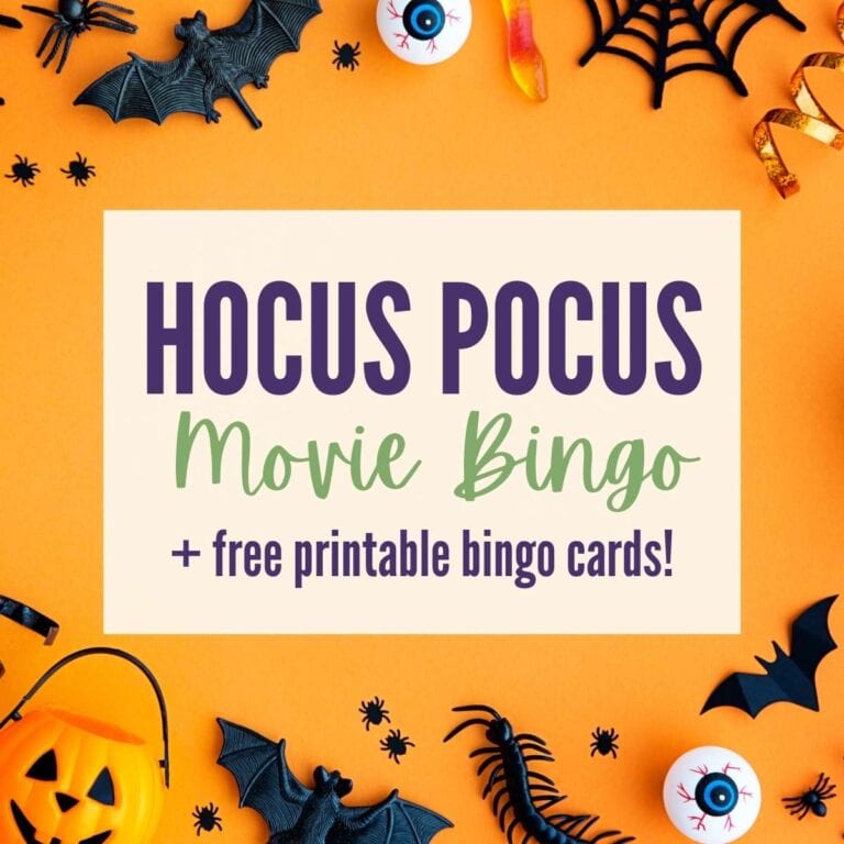 Printable Hocus Pocus Bingo