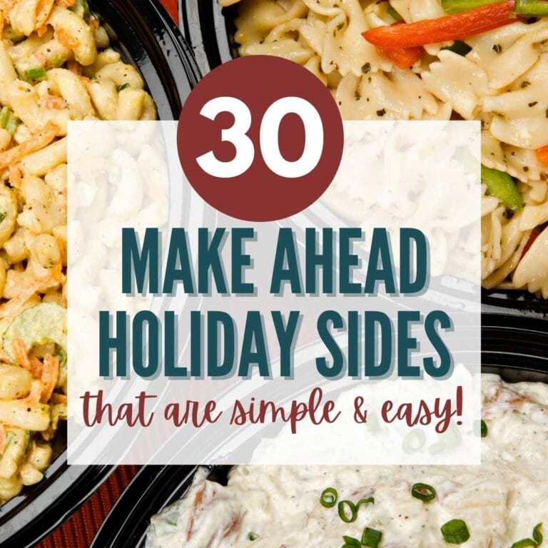 holiday side dishes with text overlay