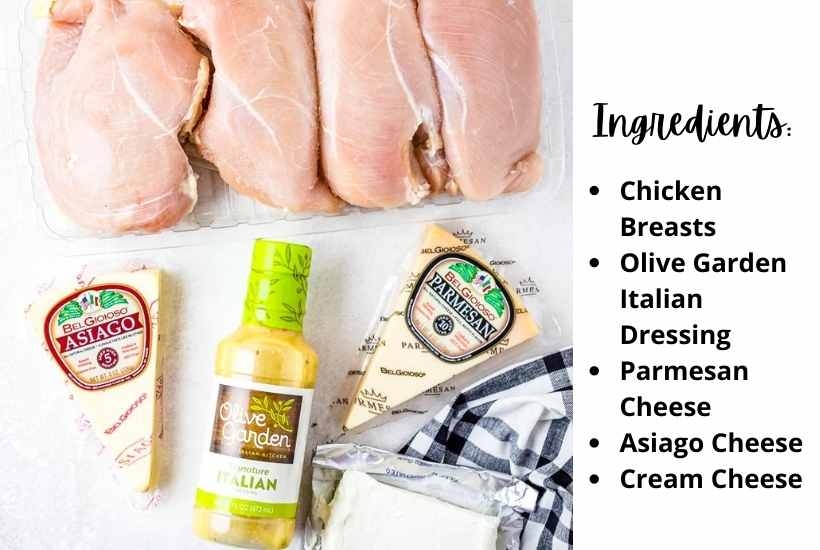 ingredients to make crockpot olive garden chicken