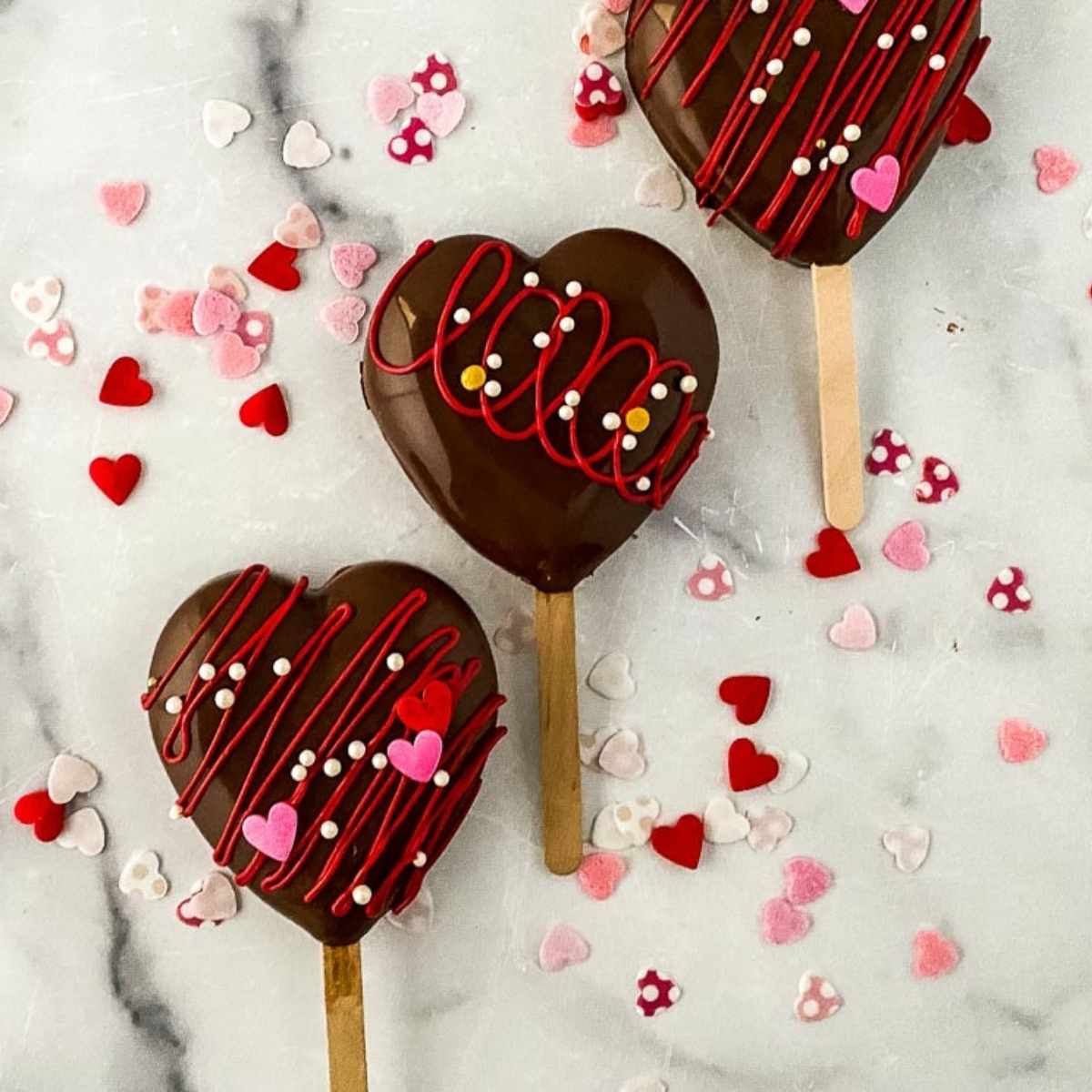 Homemade Heart Cakesicles