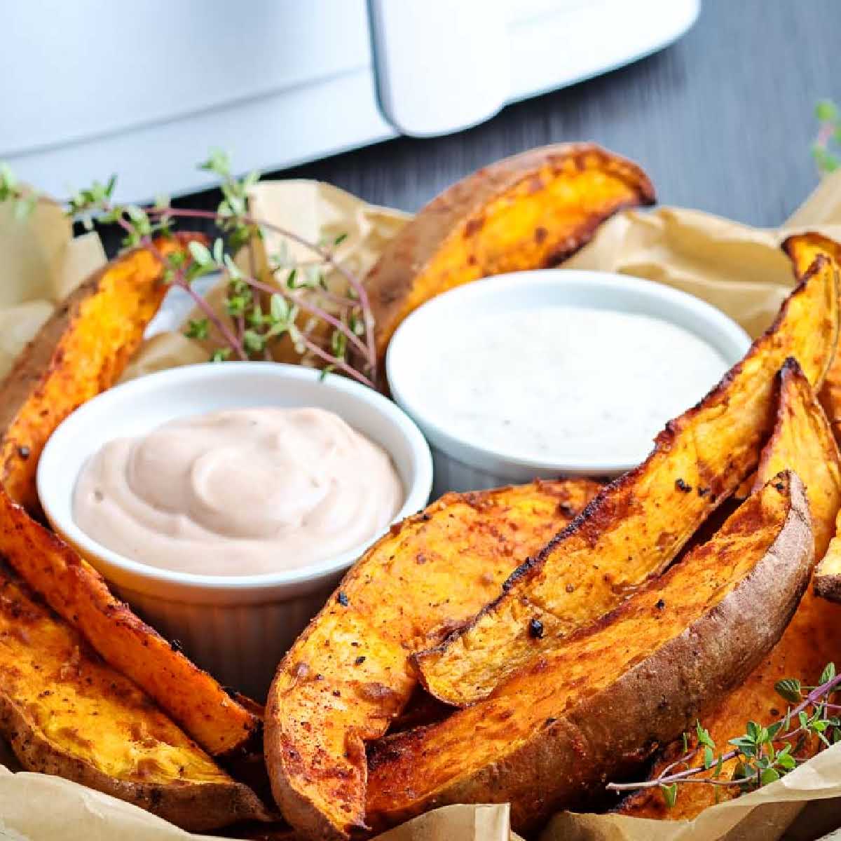 Air Fryer Sweet Potato Wedges A Reinvented Mom