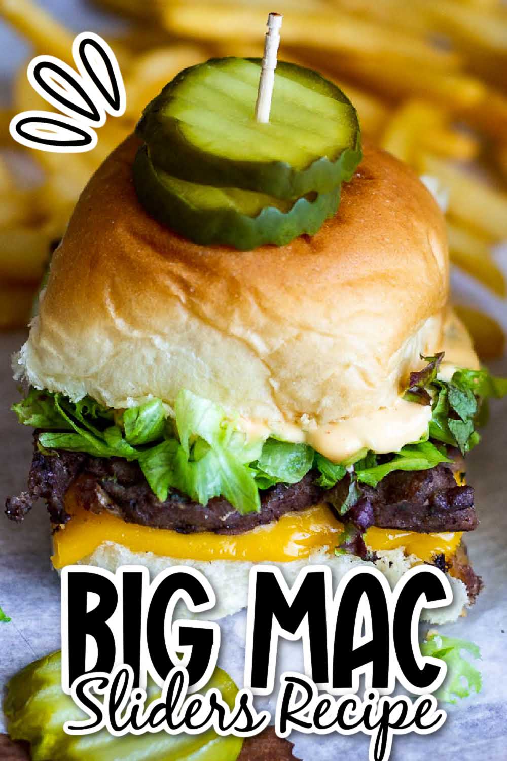 Big Mac Sliders with text overlay.