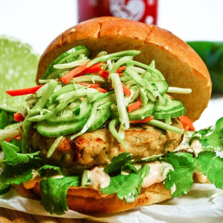 Asian Chicken Burgers (Bahn Mi Style)