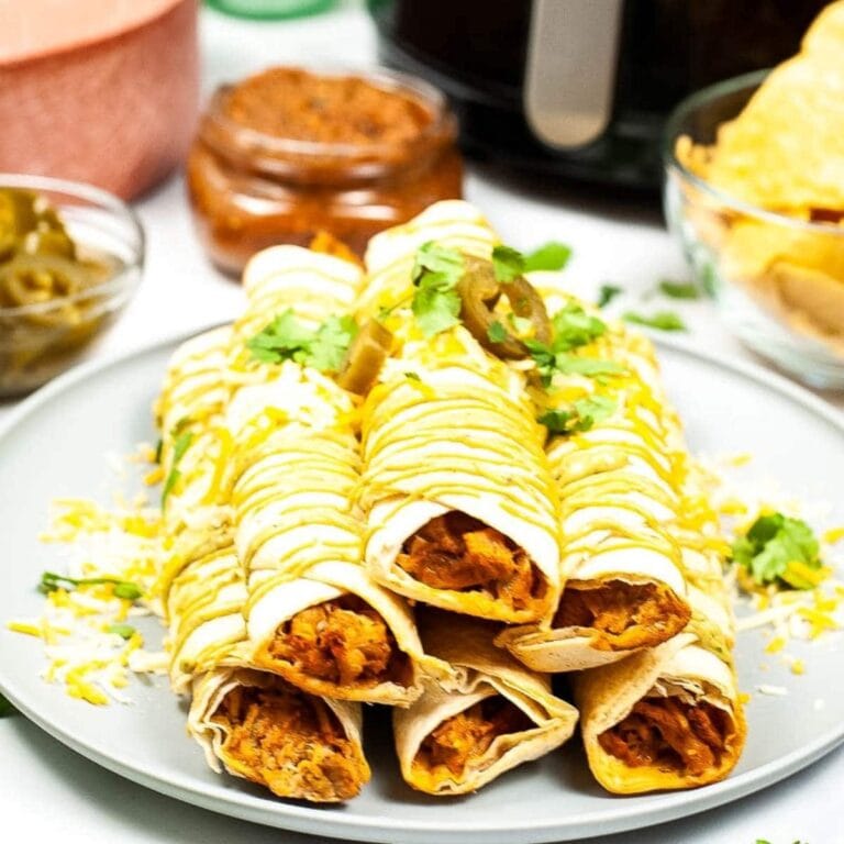 Air Fryer Chicken Taquitos (5 Ingredients!)