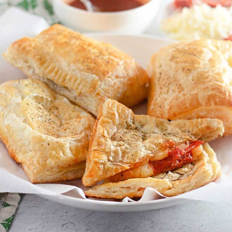 Homemade Puff Pastry Pizza Pockets