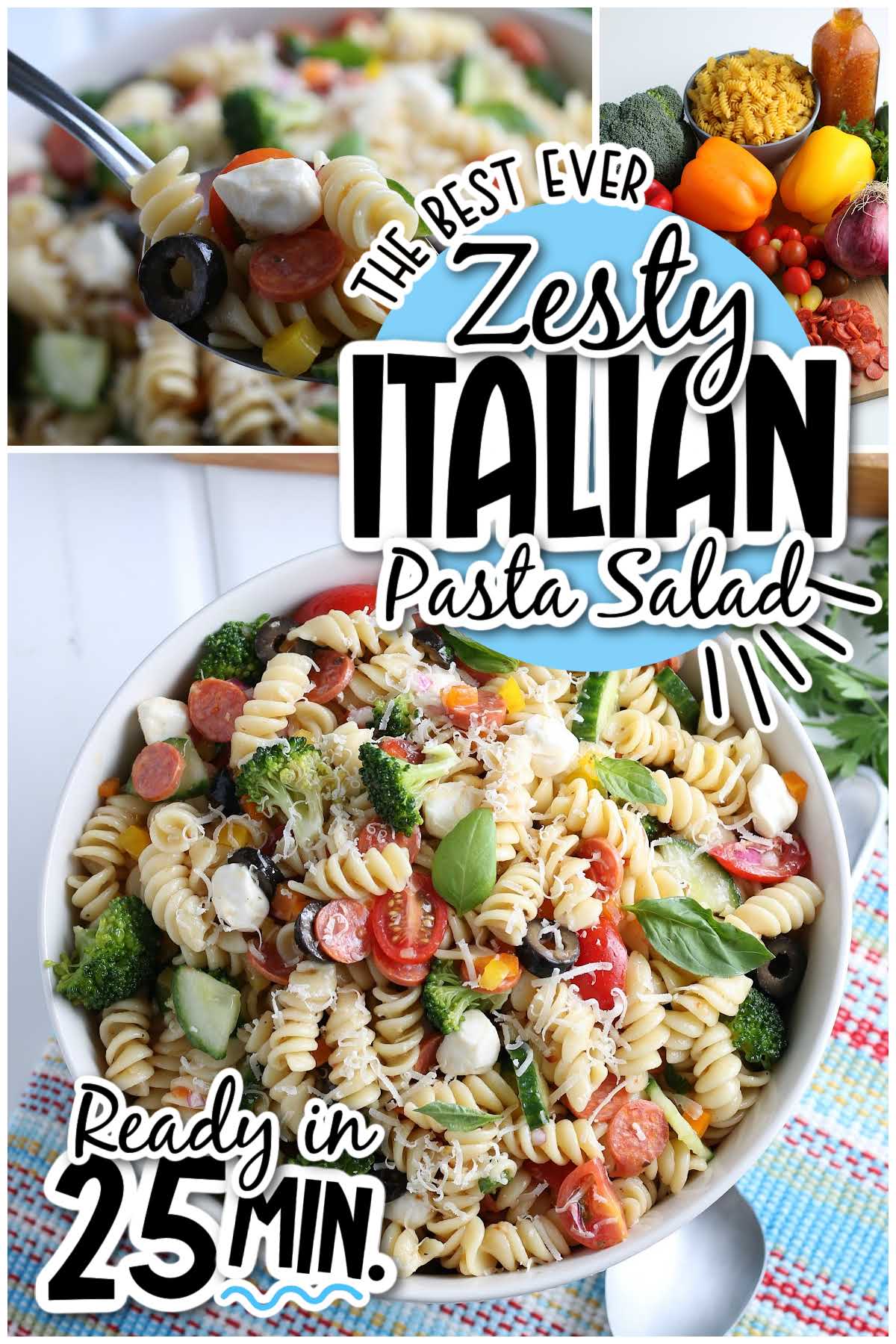 Zesty Italian Pasta Salad | A Reinvented Mom