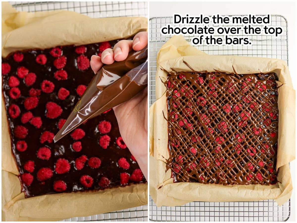 Fudgy Chocolate Raspberry Bars | A Reinvented Mom
